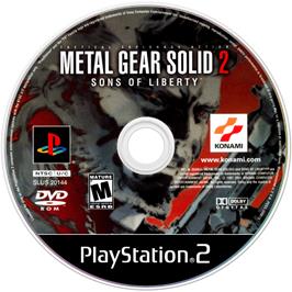 Cartridge artwork for Metal Gear Solid 2 - Sons Of Liberty on the Sony Playstation 2.