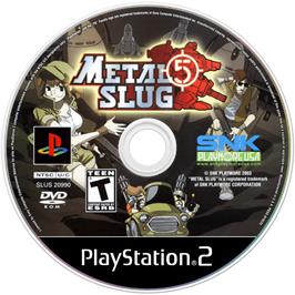 Cartridge artwork for Metal Slug 5 on the Sony Playstation 2.