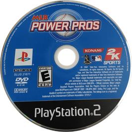 Cartridge artwork for Mlb Power Pros on the Sony Playstation 2.