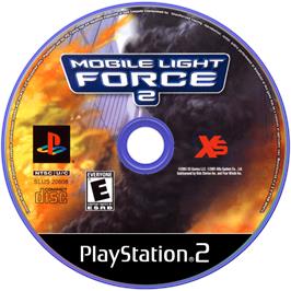 Cartridge artwork for Mobile Light Force 2 on the Sony Playstation 2.