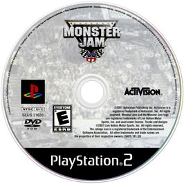 Cartridge artwork for Monster Jam on the Sony Playstation 2.