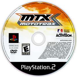 Cartridge artwork for Mtx Mototrax on the Sony Playstation 2.