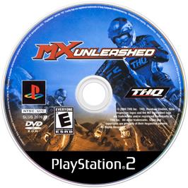 Cartridge artwork for Mx Unleashed on the Sony Playstation 2.