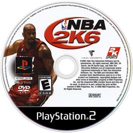 Cartridge artwork for Nba 2k6 on the Sony Playstation 2.