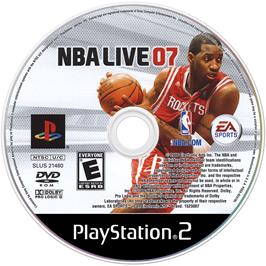 Cartridge artwork for Nba Live 07 on the Sony Playstation 2.