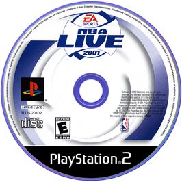 Cartridge artwork for Nba Live 2001 on the Sony Playstation 2.