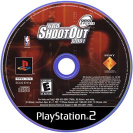 Cartridge artwork for Nba Shoot Out 2001 on the Sony Playstation 2.