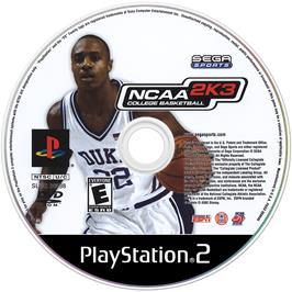 Cartridge artwork for Ncaa College Basketball 2k3 on the Sony Playstation 2.