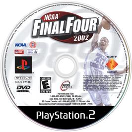 Cartridge artwork for Ncaa Final Four 2002 on the Sony Playstation 2.