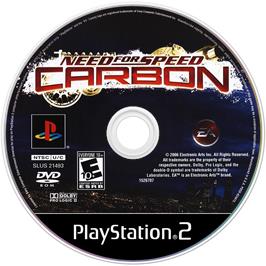 Cartridge artwork for Need For Speed Carbon on the Sony Playstation 2.