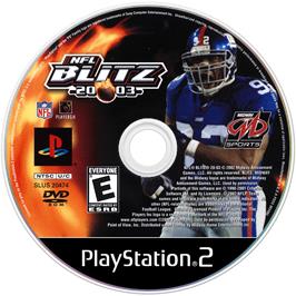 Cartridge artwork for Nfl Blitz 2003 on the Sony Playstation 2.