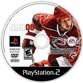 Cartridge artwork for Nhl 08 on the Sony Playstation 2.