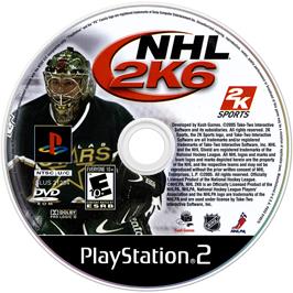 Cartridge artwork for Nhl 2k6 on the Sony Playstation 2.