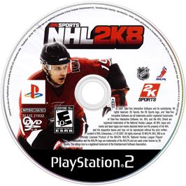 Cartridge artwork for Nhl 2k8 on the Sony Playstation 2.