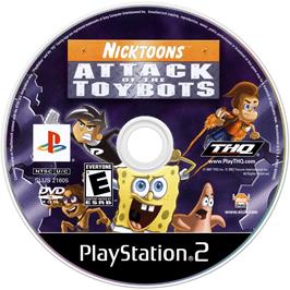 Cartridge artwork for Nickelodeon SpongeBob and Friends - Attack of the Toybots on the Sony Playstation 2.