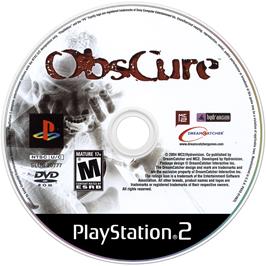 Cartridge artwork for Obscure on the Sony Playstation 2.