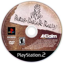 Cartridge artwork for Paris-dakar Rally on the Sony Playstation 2.