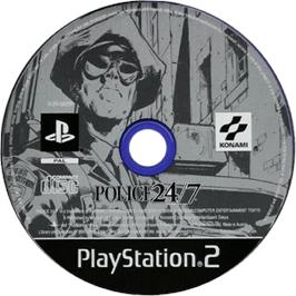 Cartridge artwork for Police 24/7 on the Sony Playstation 2.