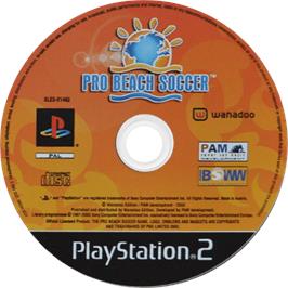 Cartridge artwork for Pro Beach Soccer on the Sony Playstation 2.