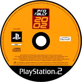 Cartridge artwork for Pro Rally 2002 on the Sony Playstation 2.