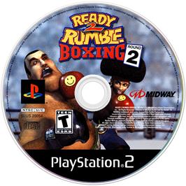 Cartridge artwork for Ready 2 Rumble Boxing Round 2 on the Sony Playstation 2.
