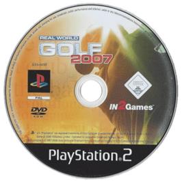 Cartridge artwork for Real World Golf 2007 on the Sony Playstation 2.