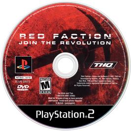 Cartridge artwork for Red Faction on the Sony Playstation 2.