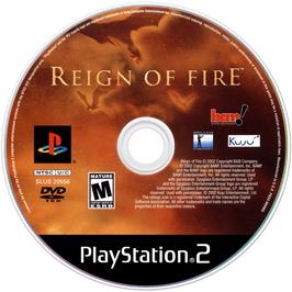 Cartridge artwork for Reign Of Fire on the Sony Playstation 2.