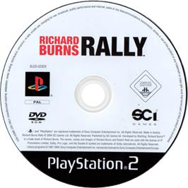 Cartridge artwork for Richard Burns Rally on the Sony Playstation 2.
