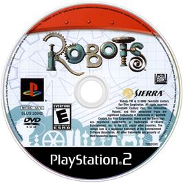 Cartridge artwork for Robots on the Sony Playstation 2.