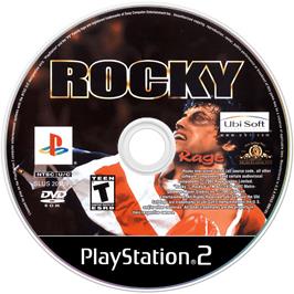 Cartridge artwork for Rocky on the Sony Playstation 2.