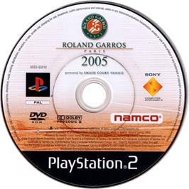 Cartridge artwork for Roland Garros 2005 Powered By Smash Court Tennis on the Sony Playstation 2.