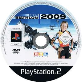 Cartridge artwork for Rtl Biathlon 2009 on the Sony Playstation 2.