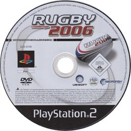 Cartridge artwork for Rugby Challenge 2006 on the Sony Playstation 2.