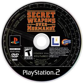 Cartridge artwork for Secret Weapons Over Normandy on the Sony Playstation 2.