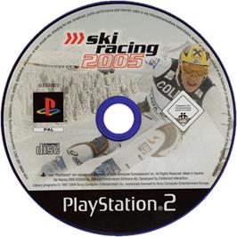 Cartridge artwork for Ski Racing 2005 Featuring Hermann Maier on the Sony Playstation 2.