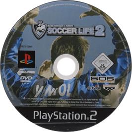 Cartridge artwork for Soccer Life 2 on the Sony Playstation 2.