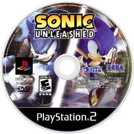 Cartridge artwork for Sonic Unleashed on the Sony Playstation 2.