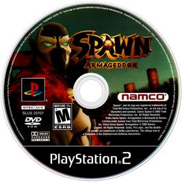 Cartridge artwork for Spawn Armageddon on the Sony Playstation 2.