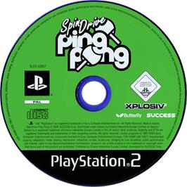 Cartridge artwork for Spindrive Ping Pong on the Sony Playstation 2.