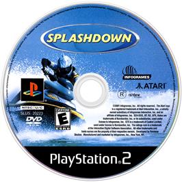 Cartridge artwork for Splashdown on the Sony Playstation 2.