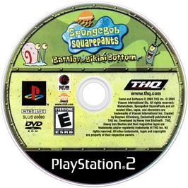 Cartridge artwork for Spongebob Squarepants - Battle For Bikini Bottom on the Sony Playstation 2.
