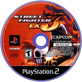 Cartridge artwork for Street Fighter Ex3 on the Sony Playstation 2.