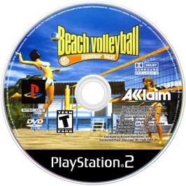 Cartridge artwork for Summer Heat Beach Volleyball on the Sony Playstation 2.