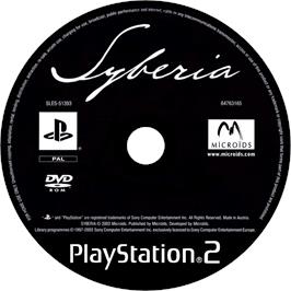 Cartridge artwork for Syberia on the Sony Playstation 2.
