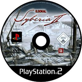 Cartridge artwork for Syberia 2 on the Sony Playstation 2.