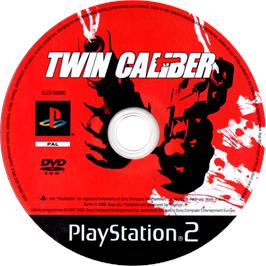 Cartridge artwork for Twin Caliber on the Sony Playstation 2.