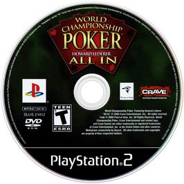 Cartridge artwork for World Championship Poker - Featuring Howard Lederer - All In on the Sony Playstation 2.