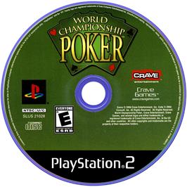Cartridge artwork for World Championship Poker on the Sony Playstation 2.