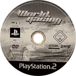 Cartridge artwork for World Racing on the Sony Playstation 2.